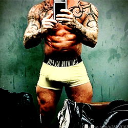 Fitness Model Posing in Underwear