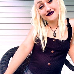 Rachel, a 25-year-old woman with punk rock style