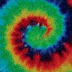 Colorful Swirl Tie-Dye Shirt on Mannequin