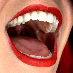 Wendi - Red Lipstick Open Mouth Expression