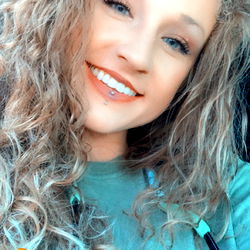 Beautiful Blonde Woman with Gorgeous Curly Hair