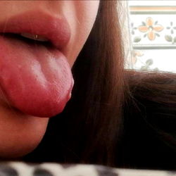 Model Isabella Luu Licking Her Chops