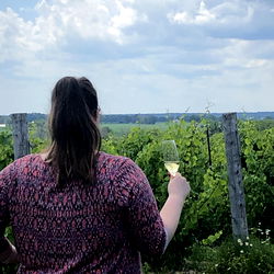 Lauren Wren at a Vineyard