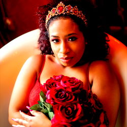 Ginakrystall: OnlyFans Model with Flowers in a Bath