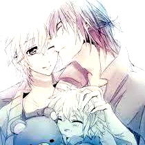 Anime-Inspired Family with a Teddy Bear