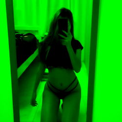 Vivid, Neon-Lit Room with Model