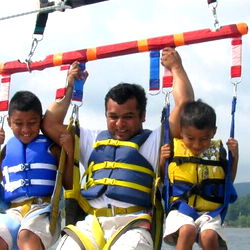 Aerial Adventure on a Raft