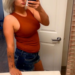 Model AndeeCandy in a Minneapolis Bathroom