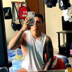 Young Male Model in Tattoos and Casual Wear