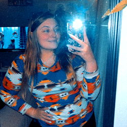 Anna, Wisconsin Model Posing in Mirror