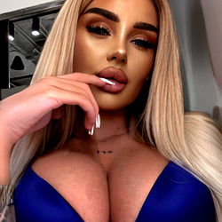 Stylish OnlyFans Model with Blonde Hair and Large Chest