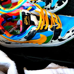 Colorful Sneaker with Multiple Logos, Atlanta