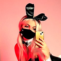 Model Aurelia Baker in Bunny Costume