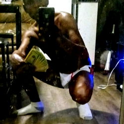 Athlete in a pose for a camera