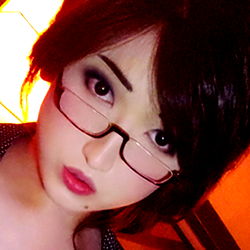 Cute Asian Model in Eyeglasses