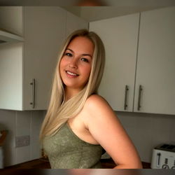 Blonde UK Model with Smile