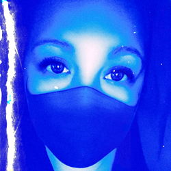 Vivid Blue Mask, New England Vibes