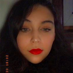 Stylish Quarantine Queen in Red Lipstick