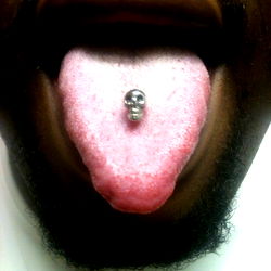 Beatarounddabush: Tongue Piercing with Nose Ring