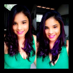 Taty's Purple Hair Makeup Look