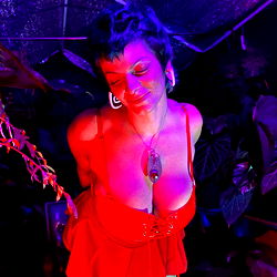 Allie Hex: Exotic Beauty in Red Dress