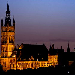 Adora Carmen - Night View of Historical Castle with Towers, Full Moon