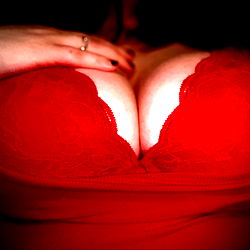 Victoria's Secret Model Scarlett in Seductive Red Lingerie