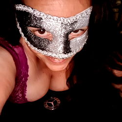 Elegant Woman in Masquerade Mask