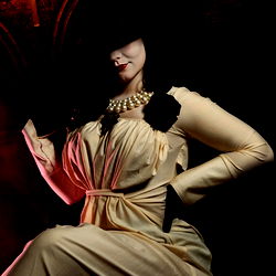 Dark Victorian Fashion Photoshoot with a Gothic Ambiance and a Model in a Period Costume