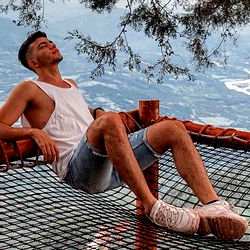 Relaxing on a Rope Bridge