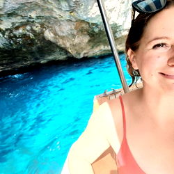 Enjoying the Scenery at a Crystal-Clear Lake