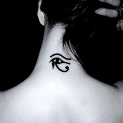 Egyptian Tattoo on Neck