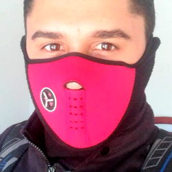 Gamabo's Vigilant Look with Red Mask and Neck Scarf