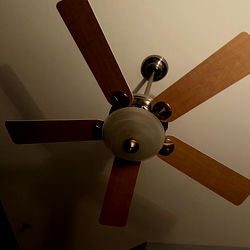 A White Ceiling Fan in a Room