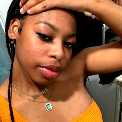 Model posing for a selfie