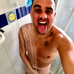 Trapani Tattooed Male Model with Shaved Chest