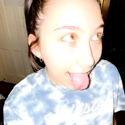 Haylie Lyon in a Colorful Tie-Dye Shirt