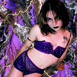 Futuristic Purple Lingerie Photoshoot with Pixie Meat