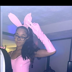 Hazel in a Playful Bunny Costume