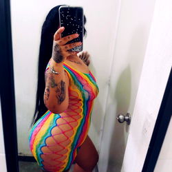 Vivid Vixen in a Colorful Ensemble