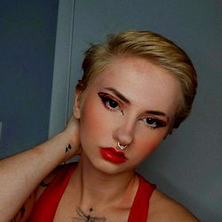 Female Model Angel with Makeup