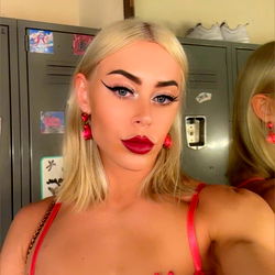 Zoe Blake: Exotic Beauty in Red Lingerie