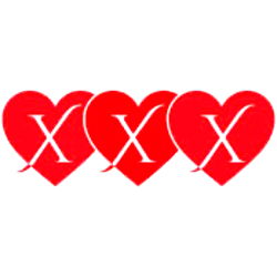 Model Image with Red Heart and X's