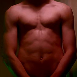 Shirtless Young Man with Chiseled Abs