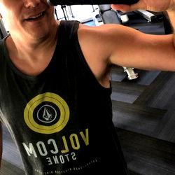 Man in Gym Taking Selfie