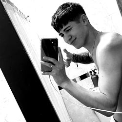 Javi10, Model from Argentina - Bathroom Mirror Selfie