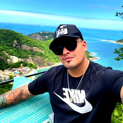 Fashionable Traveler Posing for a Selfie at a Picturesque Spot