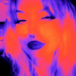 Vividly Colored Portrait of J <3 in a Vintage Filter