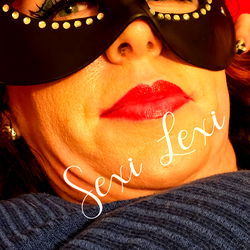 A sensual and captivating photo of the model Sexi Lexi, donning a mask and showcasing her unique style.