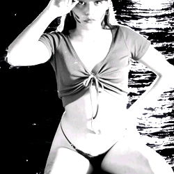 Katerina on the Beach at Night